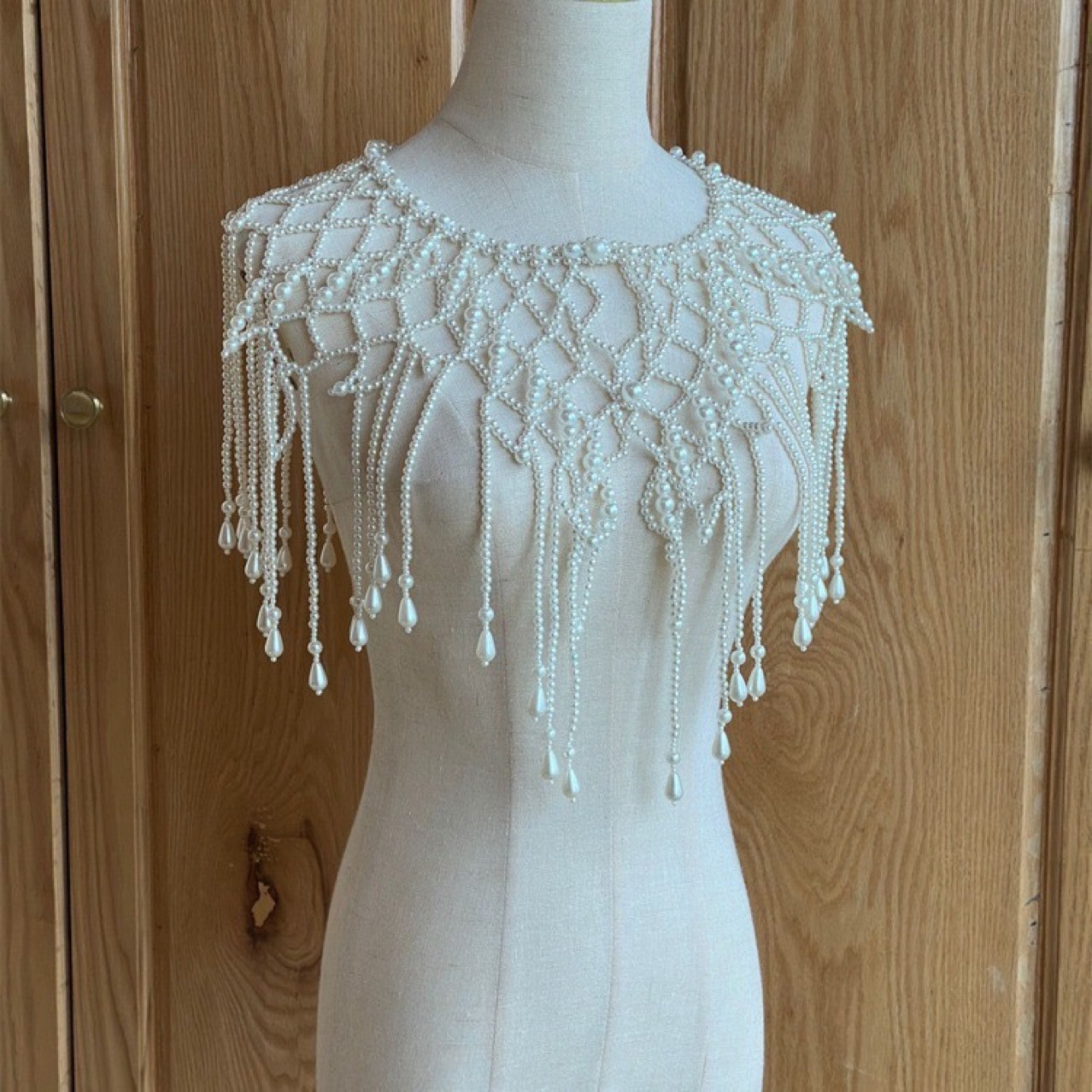 Pearl Trim Chain - Colete de Corpo Artesanal com Pérolas