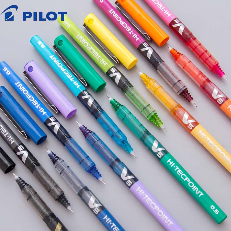 Pilot Pen V5 - Canetas de Gel Multicoloridas HI-TECPOINT BX-V5