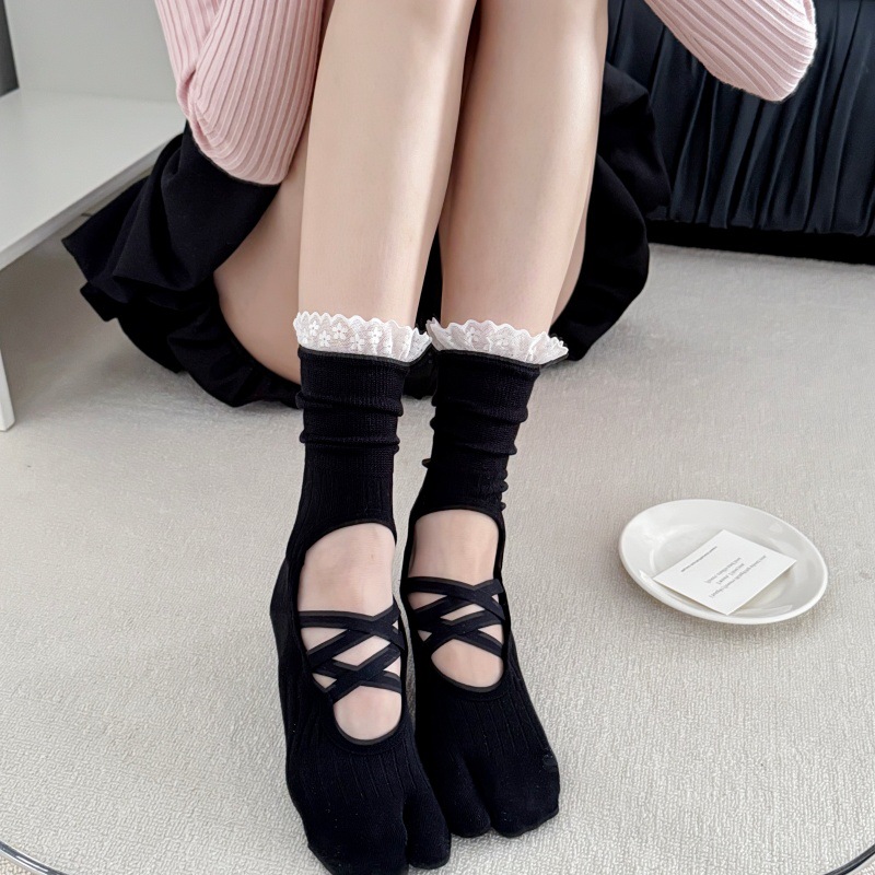 Meias de Yoga com Detalhe em R - Embellish Knit avaliação e preço