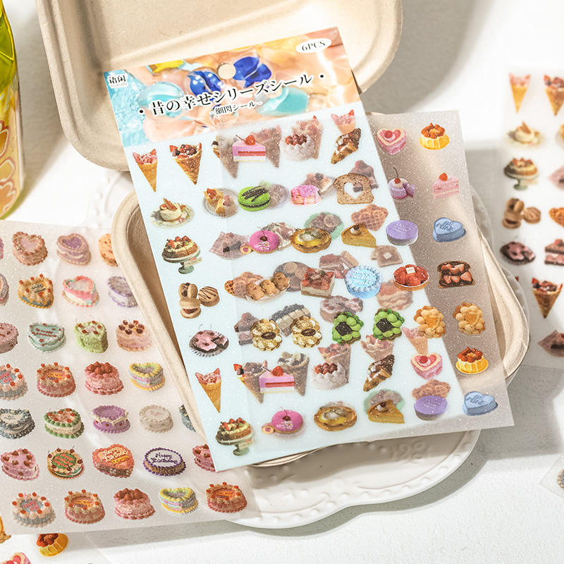6 folhas bonito bolo lanches t - Embellishments For Scrapbooking avaliação e preço